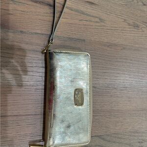 Gold Wristlet Wallet